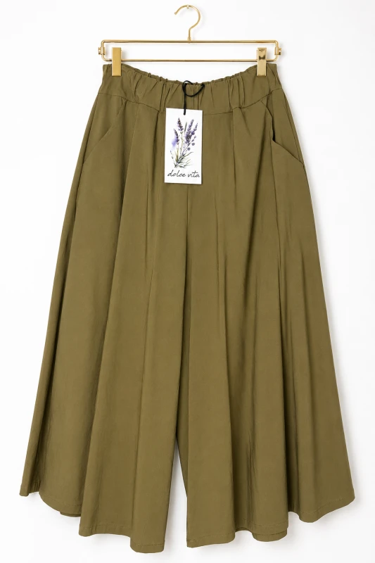 Spodnie kuloty khaki
