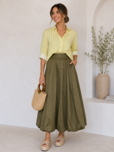 Spodnica-dluga-tulipan-khaki