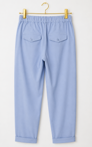 Niebieskie spodnie wiskoza mom fit